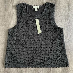(NWT) KATE HILL Black Knitted Sleeveless Top (PL)